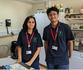 A photo of volunteers, Vaishali and Nebin